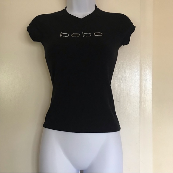 bbsp bebe ,size M , black short sleeves woman’s top - Picture 2 of 15